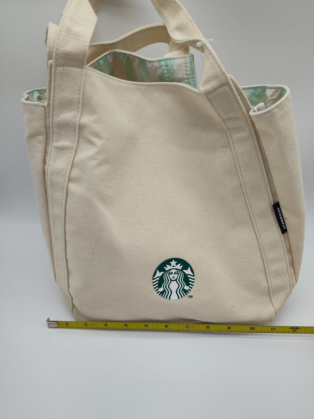 STARBUCKS Japan 2025 Lucky Bag Tote Organizer Pouch Set Canvas Cream NWT - Picture 6 of 16